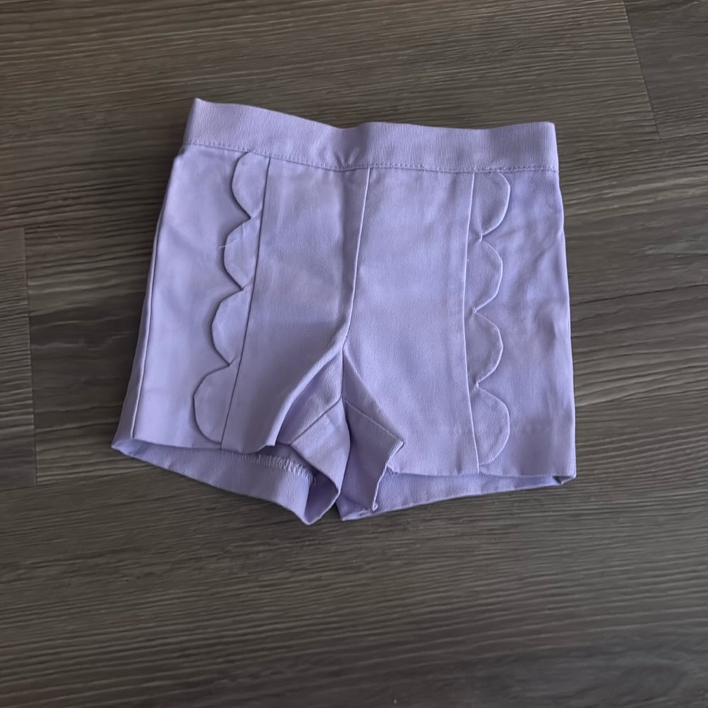 Janie and jack lilac scalloped detailing shorts